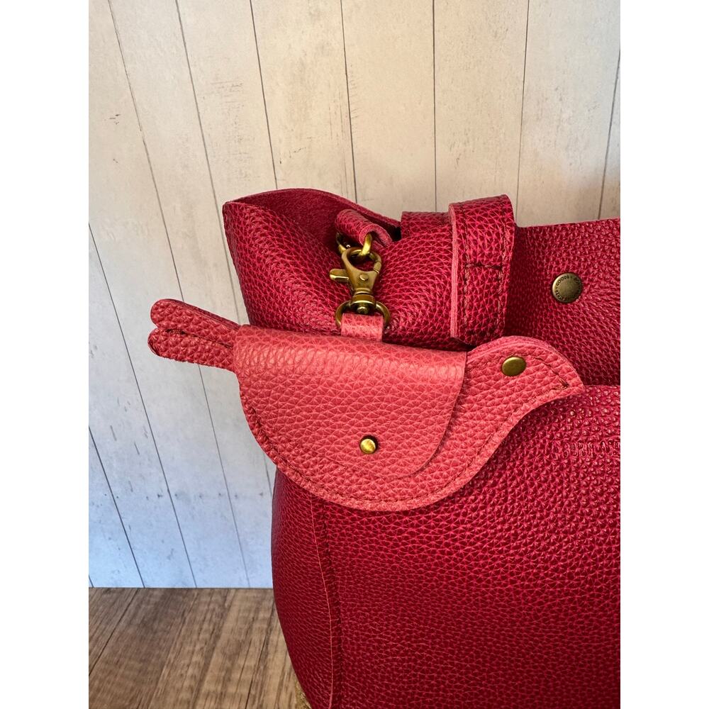Portland Leather Mockingbird Pouch WILD ROSE Pink Purse Charm FAST SHIP - Picture 3 of 4